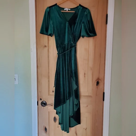 salad green dressing Pearl Party Velvet Baby & Toddler Short Sleeve Dress main image 0
